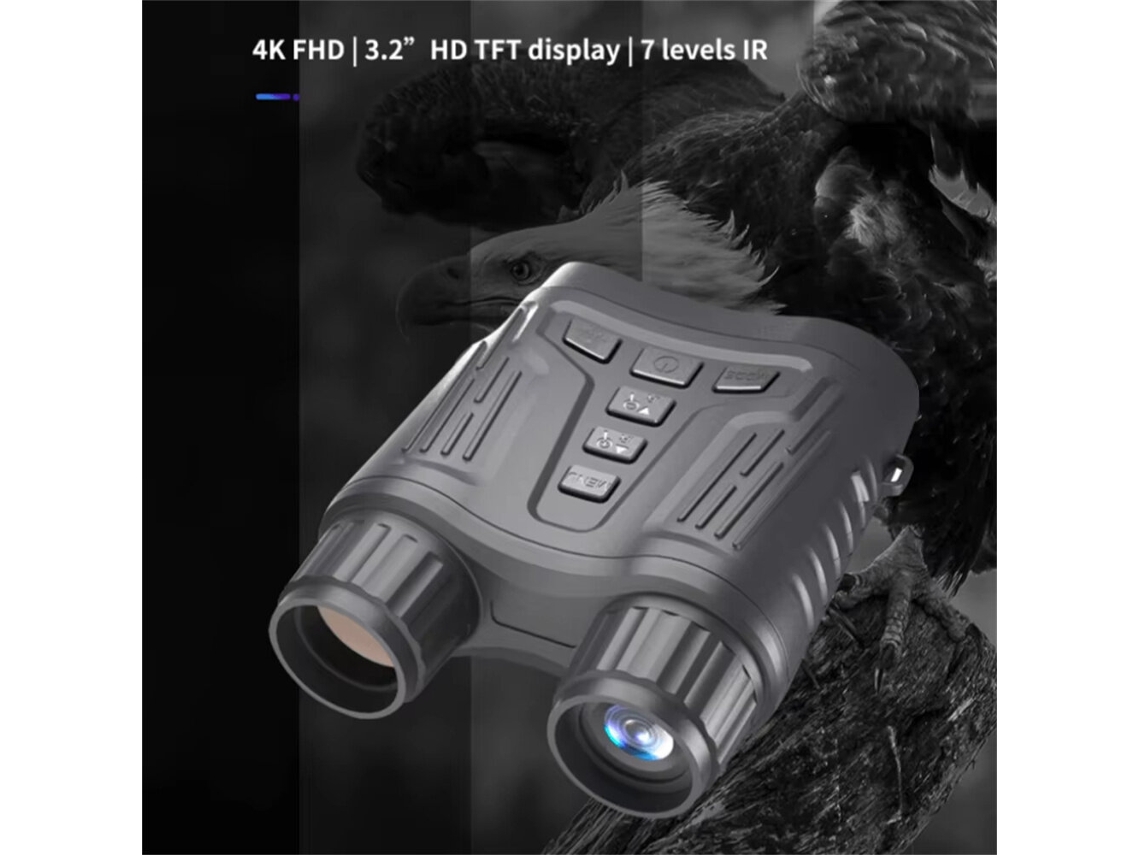 Ipree Nv2180 Binóculos Visão Noturna Pretos Óculos Visão Infravermelha Telescópio Digital Caça Vídeo 4k 36mp Equipamento Camping