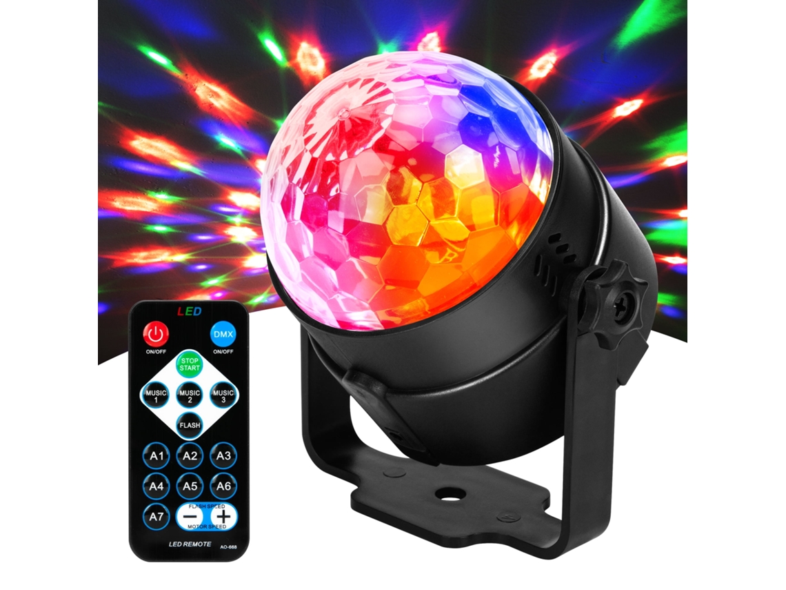 Disco Ball Party Strobe Rgb Lights Luzes De Discoteca De Karaokê Ativadas Por Som Com Controle Remoto GERTIZ