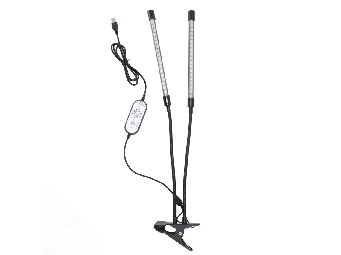 2026-luz De Crecimiento De Plantas Led De Espectro Completo 30w, Doble Cabeza, Clip, Usb, Regulable Con Temporizador Para Interiores