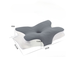 Almohada Para El Cuello Ergonómica De Espuma Viscoelástica De Seda Helada Transpirable Con Protección Para El Cuello Almohada Para Dormir Gris Cuich