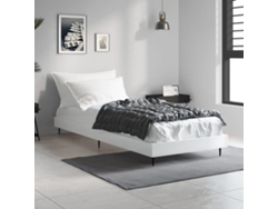 Estructura De Cama Madera De Ingeniería Blanco Brillo 75x190 Cm