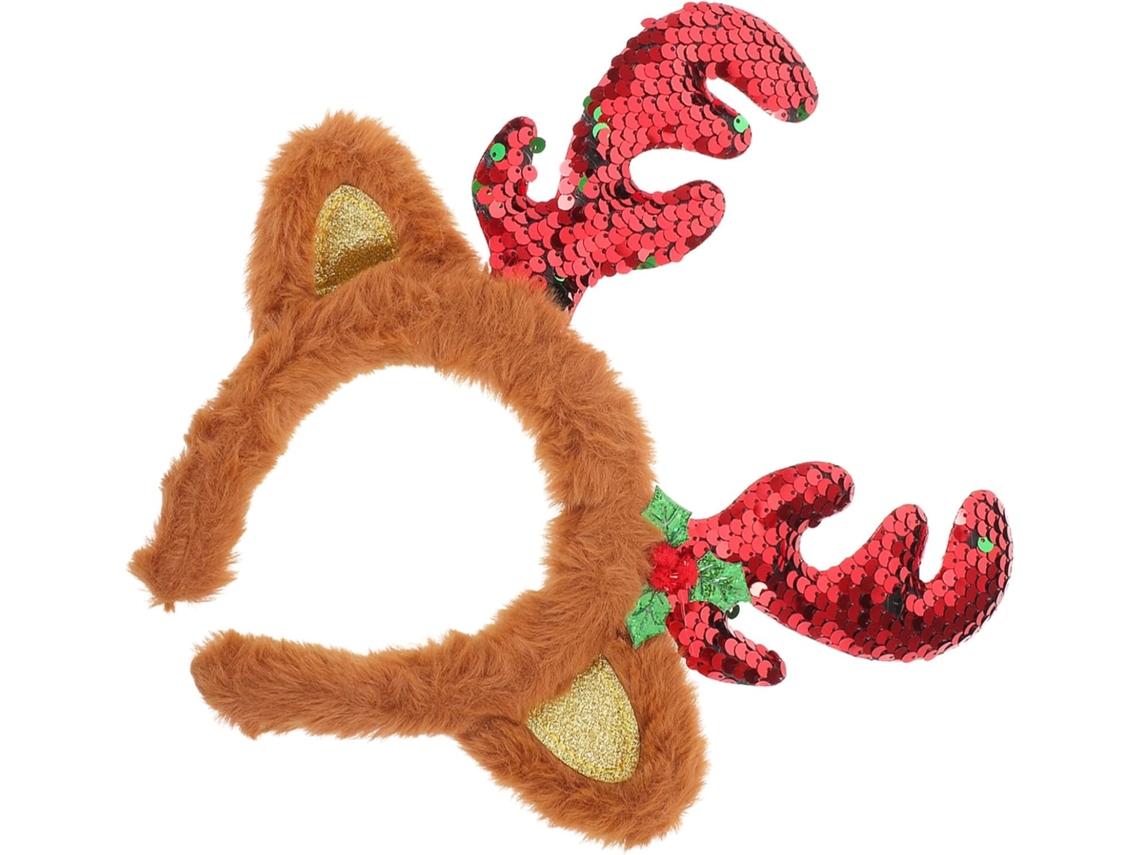 Diadema De Reno Para Fiesta, Accesorio Para El Cabello, Tocado Navideño Para Adultos.