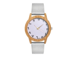 Reloj De Pulsera De Cuarzo Simple Para Hombre Y Mujer Con Correa De Silicona Mesh Zhoulianfa Plata