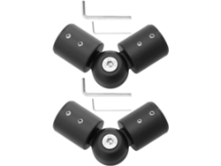 Juego de 2 soportes angulares de acero inoxidable para barras de cortina, juego de adaptadores Gokoco