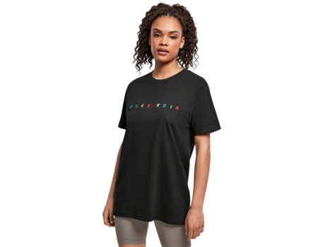 Camiseta de Mujer MISTER TEE Fuck This Negro (S)