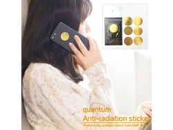 Adhesivo Para Móvil (protector Antirradiación) 6 Piezas Adhesivo Antirradiación Para Móvil Redondo Doble De Oro 24k