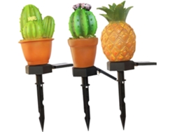Juego de 5 luces solares LED impermeables para jardín con estacas, decoración exterior para césped y patio.