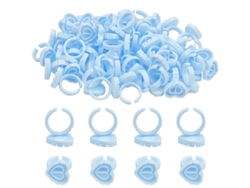 200 Anillos De Plástico Desechables Con Forma De Corazón Para Extensiones De Pestañas, Tatuajes Y Manicuras.