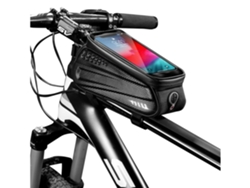 Bolsa para teléfono de bicicleta, impermeable, para el marco frontal, para el tubo superior, rígida, de lona, SAISIYIKY