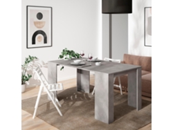 Mesa Consola extensible 160 Para 8 comensales Comedor y cocina Cemento SKRAUT HOME