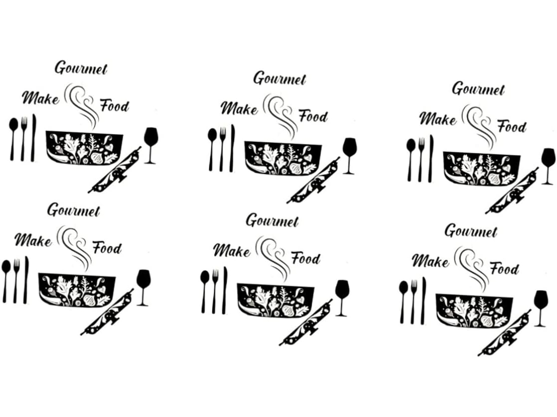 6 Láminas De Pegatinas De Pared Con Frases Para La Cocina, Decoraciones Prácticas Para La Cocina.