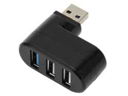 Masajeador de cuello recargable Jeeback con concentrador USB 3.0, 3 puertos y rotación de 180 grados.