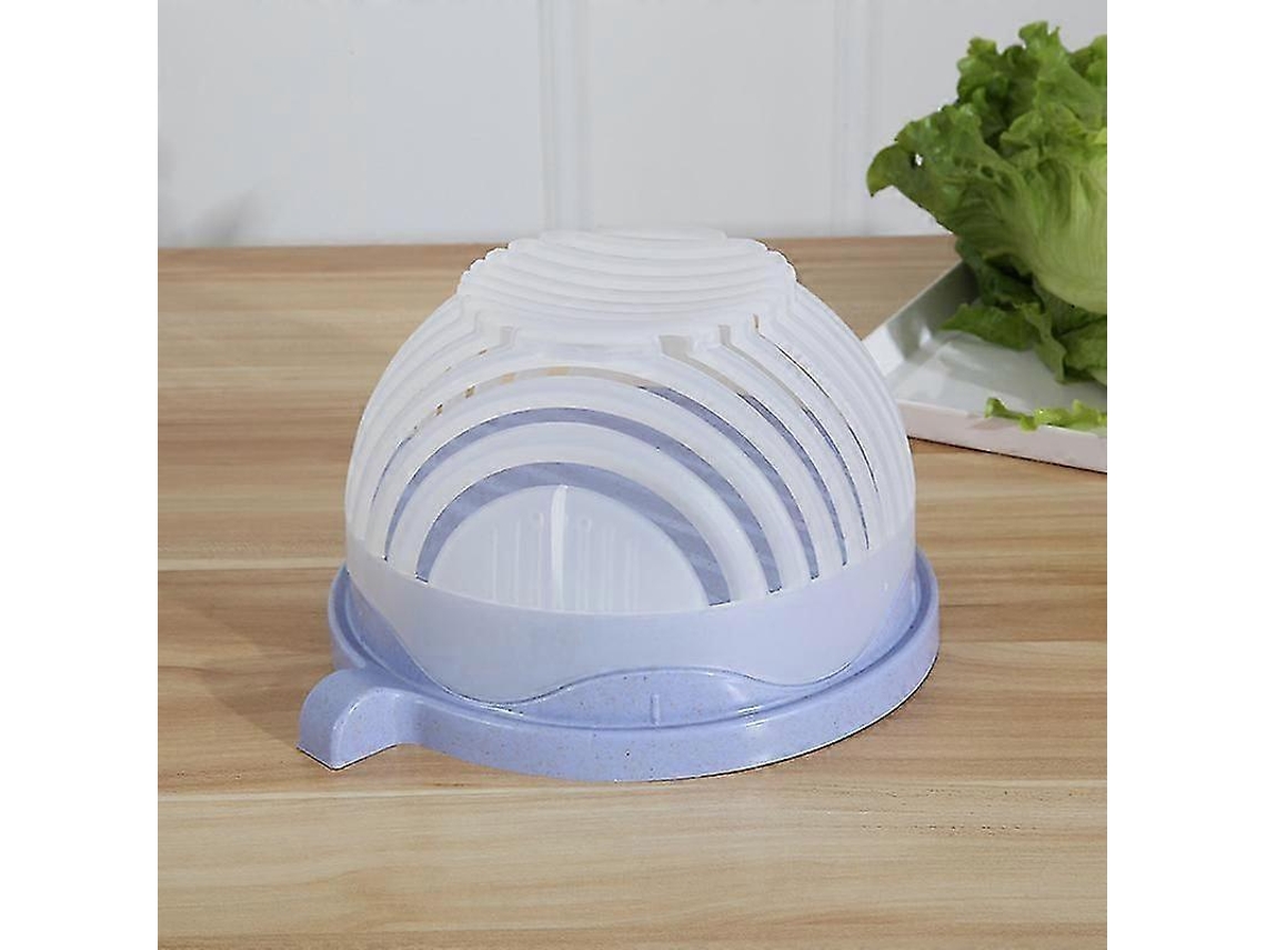 Cortador de ensaladas en un bol: corta frutas y verduras, rebana y prepara ensaladas en 60 segundos, utensilios de cocina