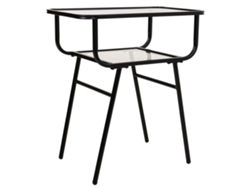 Mesita de Noche WANDERLUST DECO (Hierro - Negro - 60 x 35 x 65,5 cm)