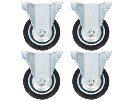 vidaXL Ruedas fijas 16 unidades 75 mm