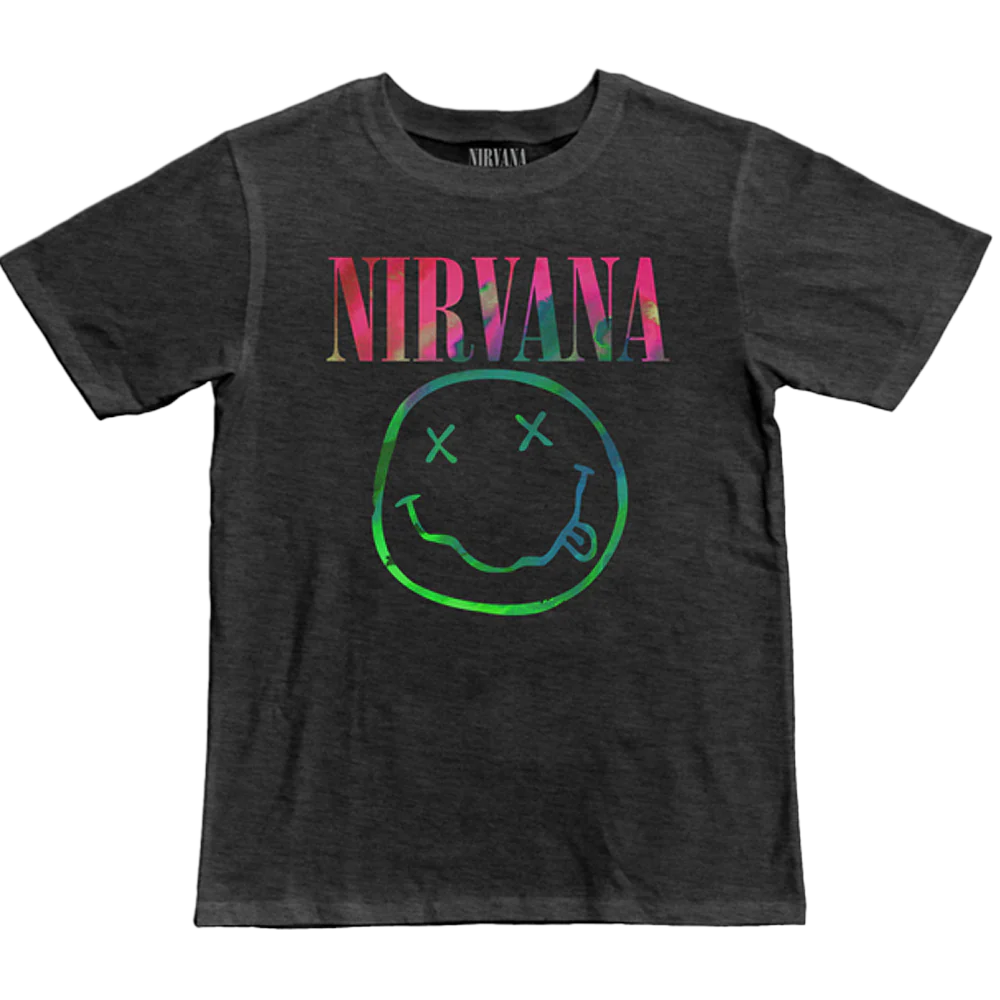 Nirvana Neon Smile T-shirt Unisex Rockinstone Size:l