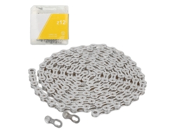Cadena De Bicicleta De Acero Aleado De 12 Velocidades Con Estructura Hueca Para Bicicletas De Montaña Y De Carretera, Color Plata.