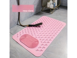 (rosa) Alfombra De Baño Antideslizante De Pvc Con Nudo De Masaje, 0,8 Cm De Grosor, 2600 G/m²