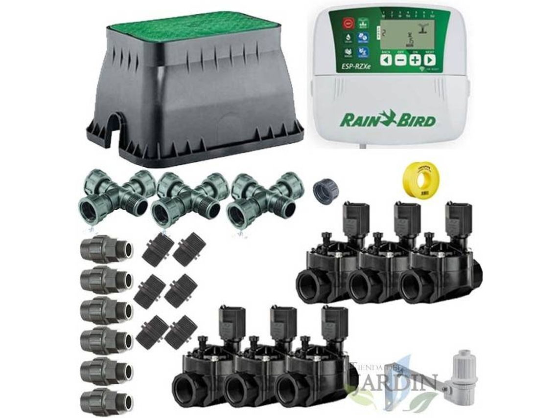 Kit Profesional Riego Automático RAIN BIRD de 6 Zonas 24V