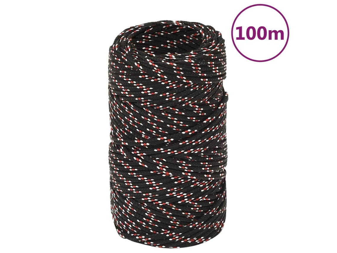 Cuerda De Barco Polipropileno Negra 2 Mm 100 M