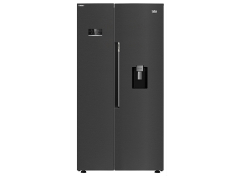Frigorífico Americano BEKO GN163241D (No Frost - 179 cm - 576 L - Negro)