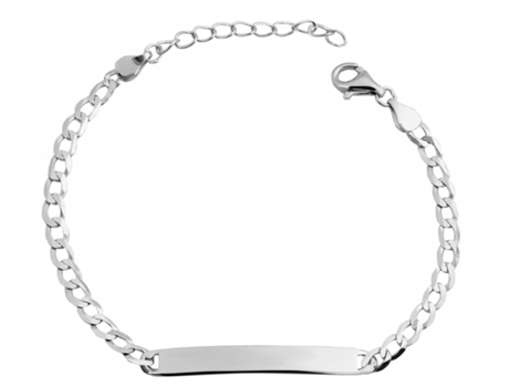 Pulsera en Plata de Ley 925 Siwar Bañada en Rodio
