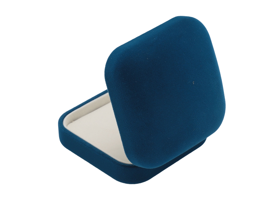 Elegante Caja De Regalo De Terciopelo Azul Para Guardar Joyas, Pulseras Y Accesorios.