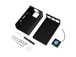 Caja De Aleación De Aluminio Con Ventilador De Refrigeración Para Raspberry Pi 3/2/b+ Negro