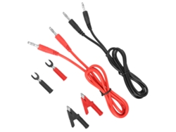 Kit De Prueba De Cables 6 En 1 Con Conector Banana A Banana Y Pinza De Cocodrilo De 6 Mm P1041b