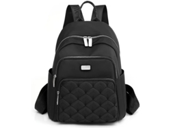 Mochila De Hombro De Nailon Pequeña Para Mujeres, Antirrobo Y Multifunción, Casual (negro)