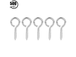 500 Ganchos De Alfiler De Ojo Plateados Para Bricolaje, Joyería Y Accesorios Para Muebles.