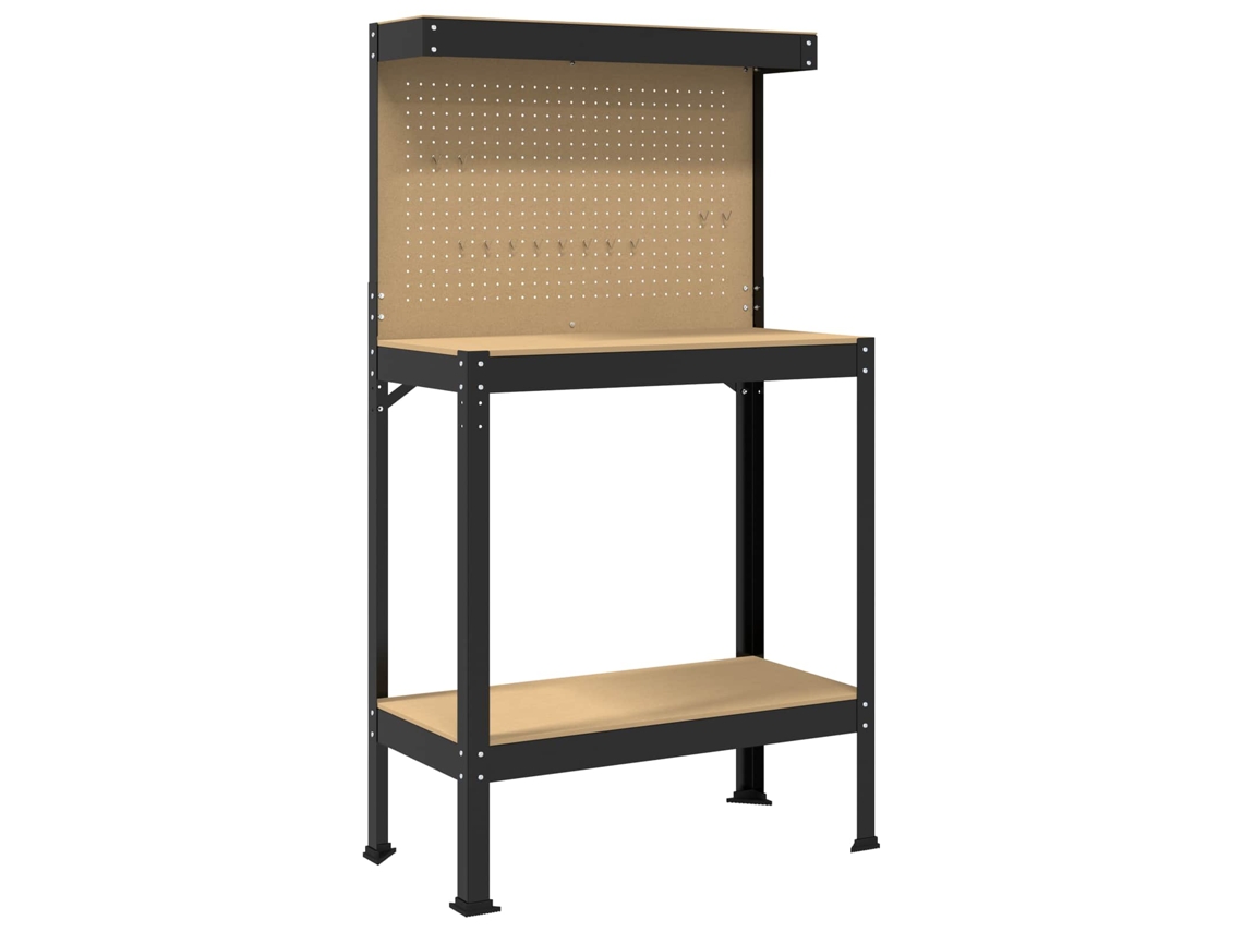 Bancos de trabajo negros MAISON EXCLUSIVE en madera procesada (81x41x145 cm)