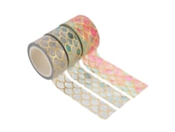 Solustre 3 Rolos De Fita Adesiva Para Scrapbooking Com Design Exclusivo, 5m De Comprimento, Feita De Papel Para Decorar
