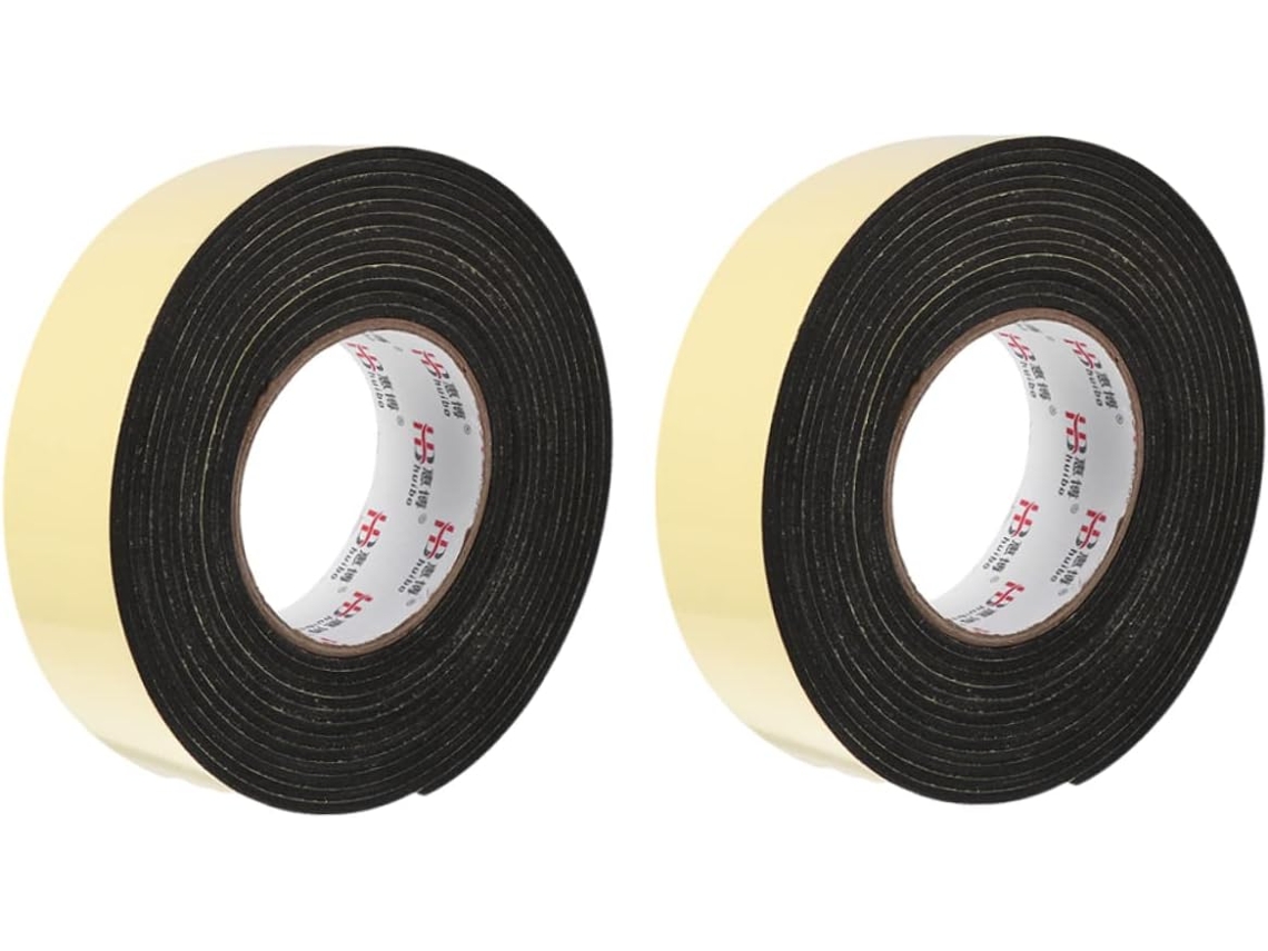 2 Rollos De Cinta Adhesiva De Espuma Gruesa Para Puertas, Ventanas Y Sellado.