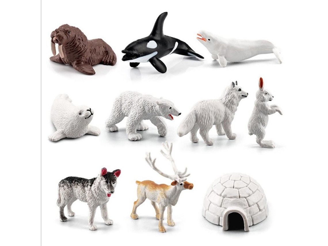 2026-set De 10 Figuras De Animales Marinos Del Círculo Ártico Modelos De Aprendizaje Regalos Para Niños Navidad Año Nuevo Cumpleaños