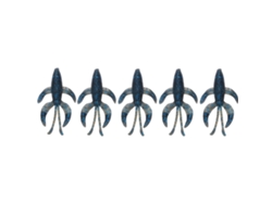 2026rebe-5pcs Cebo Suave De Pesca Camarón Artificial Para Agua Dulce Y Salada Azul Oscuro