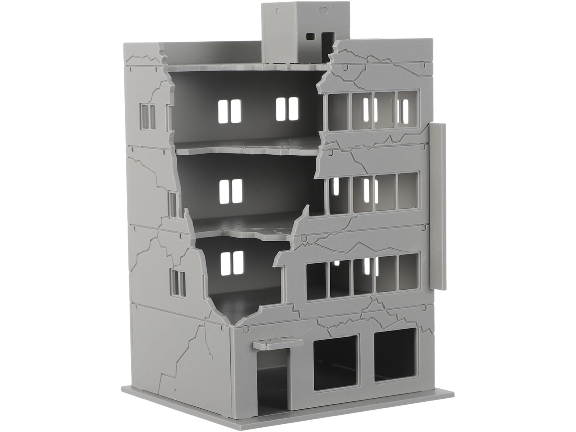 Edificio En Miniatura Dañado, Derrumbado, Dioramas Ferroviarios, Micro Paisajes