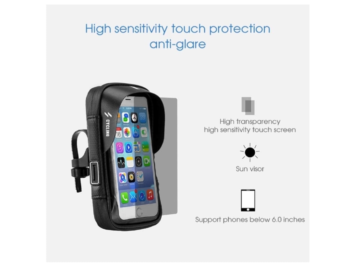 Bolsa para bicicleta, accesorios para bicicleta, regalos de ciclismo para hombre, color negro Gusshious