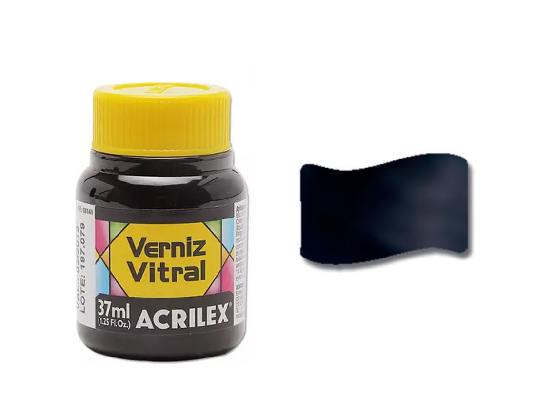 ACRILEX Barniz Vidrieras 37Ml Negro 520