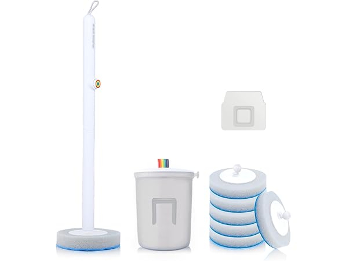 Cepillo De Baño Desechable Con 6 Recambios (sin Producto De Limpieza): Un Accesorio Indispensable Para Colgar En El Baño Y Lograr Una Limpie