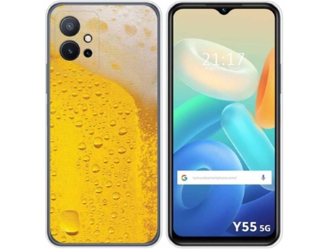 Carcasa para Vivo Y55 5G TUMUNDOSMARTPHONE Dibujos Cerveza Multicolor