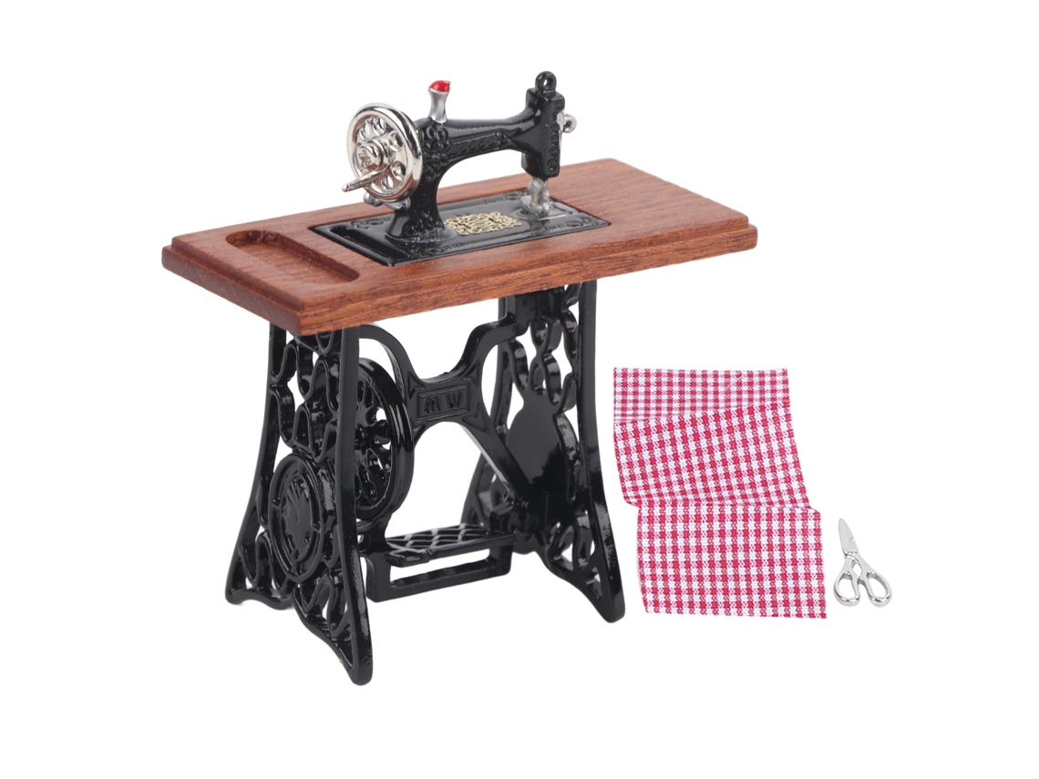 Dan26-máquina De Coser Simulada Miniatura Para Casa De Muñecas, Mueble Pequeño Accesorio De Juguete