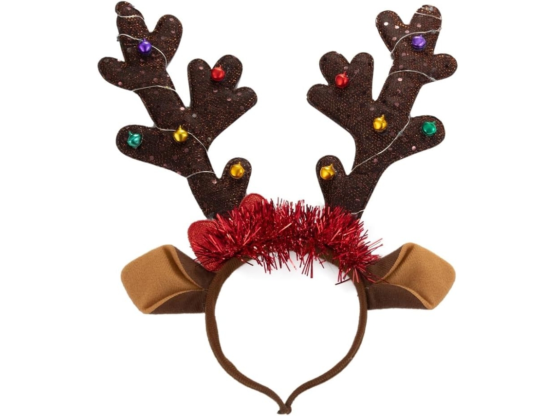 Diadema De Reno Led Para Fiestas Navideñas, Linda Y Única Diadema De Astas De Ciervo Para Halloween