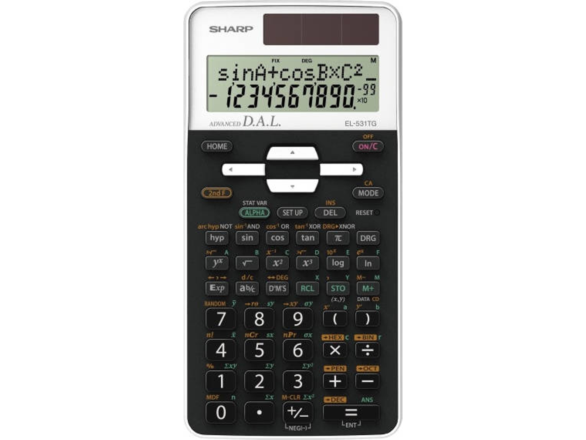 Calculadora Científica SHARP EL-531TG Negro y Blanco (10 dígitos)