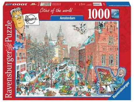 Puzzle RAVENSBURGER Amsterdam in Winter rompecabezas 1000 pieza(s) Ciudad