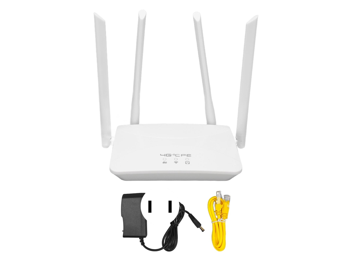 Router inalámbrico Baoj-2026 4G LTE 300Mbps WiFi móvil con 4 antenas para banda B1 3 5 40 Zona asiática 100-240V Enchufe estadounidense