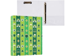 Besportble Carpeta De San Patricio Y Anillas Redondo Con Portapapeles Oficina 27,9 X 21,6 Cm 31,5 27 6