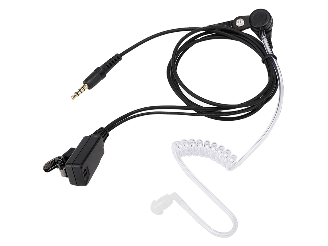 Auriculares Para Radio Walkie-talkie De 1s Con Tubo Transparente Y Ptt De 3,5 Mm.