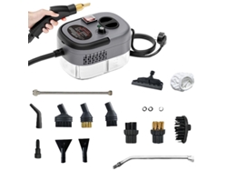 Limpiador a vapor de 2500 W con alta temperatura y presión, 14 accesorios, 6 modos ajustables, color gris Gertiz.