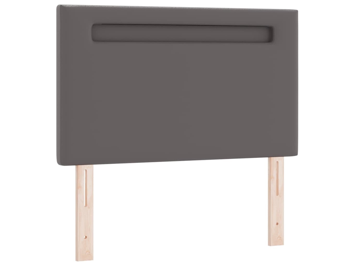 Cabecero LED Gris 90 cm Piel Sintética EXCLUSIVA MAISON